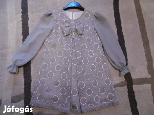 Kislány alkalmi ruha újszerű, 1x viselt 4-5 év 110 méret, masnival