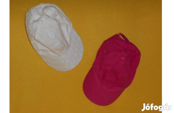 Kislány baseball sapka, gyönyörű, fehér, madeira és színes. S-es