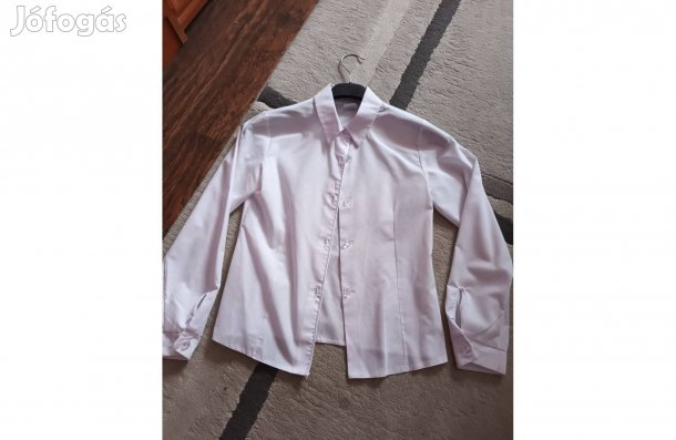 Kislány fehér blúz újszerű 8-10 év 1800 Ft