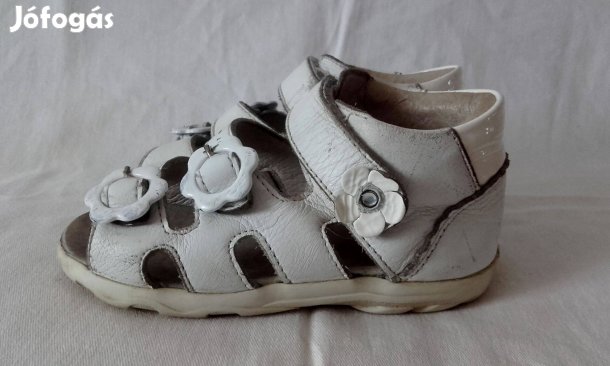 Kislány fehér szandál, "Richter", EU 24, BTH: 15 cm