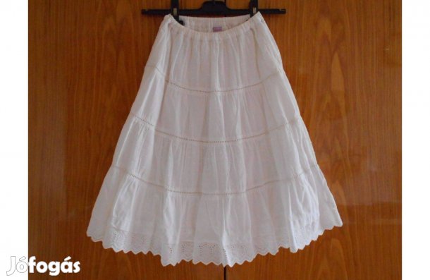 Kislány fehér szoknya, gyönyörű, márkás.7-8 év, 134-140. Féláron