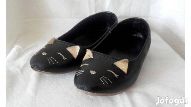 Kislány fekete cipő, EU: 29, BTH: 18 cm