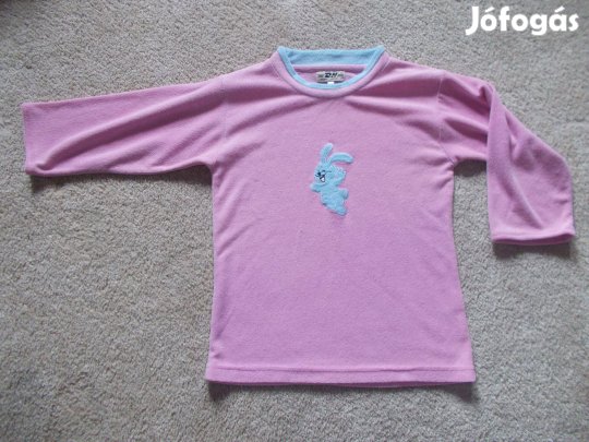 Kislány frottír felső, rózsaszín, nyuszis