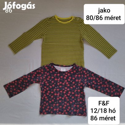 Kislány hosszú ujjú felsők 12/18 hó