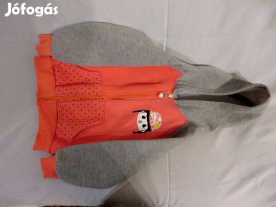 Kislány kabátka sálszerű fejrésszel, 4-6 évesre