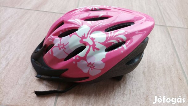 Kislány kerékpáros biciklis sisak fejvédő 48-54cm
