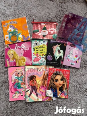 Kislány kreatív szett (Top model színezők, Barbie, karckép.)