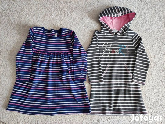 Kislány pamut ruhák, 110-es, 2 db/2000 Ft
