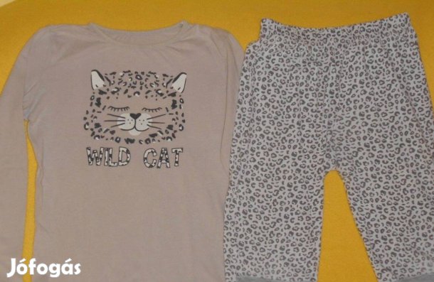Kislány pizsama szett, aranyos cicás. 12-14 év, jelképes ár