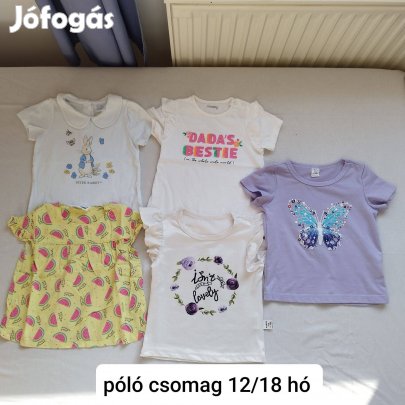 Kislány póló csomag 12/18 hó