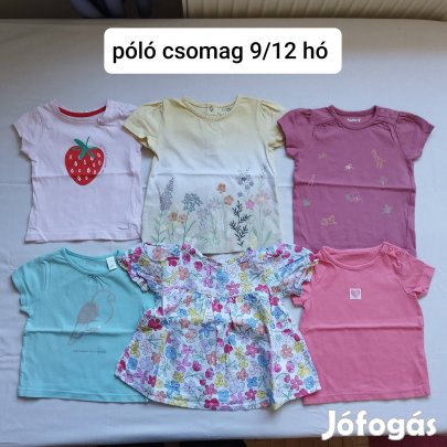 Kislány póló csomag 9/12 hó