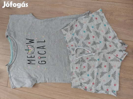 Kislány rövidujjú, rövidnadrágos pizsama - 10-12 év
