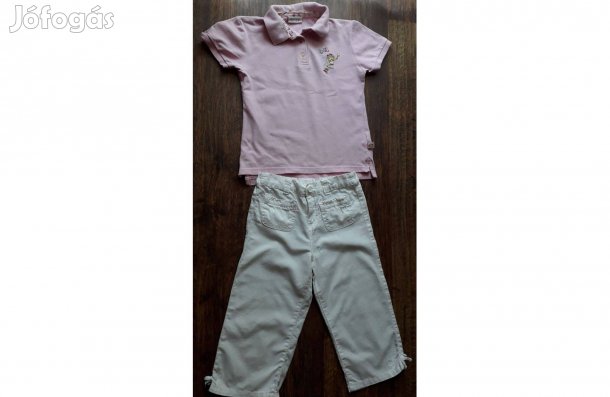 Kislány ruha szett 5-6 év, póló rózsaszín hímzett és nadrág