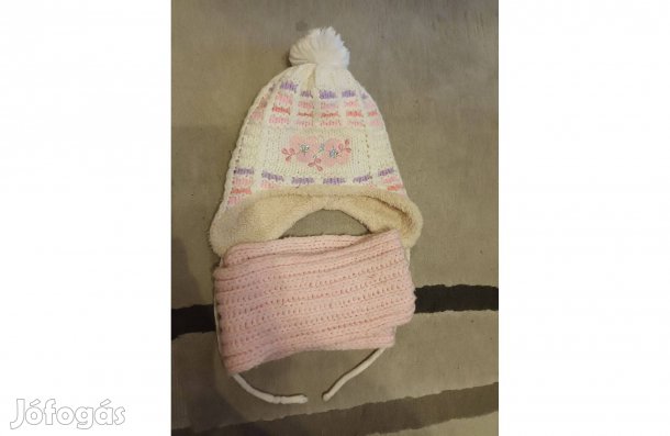 Kislány sapka + körsál 3-4 év 1200 Ft