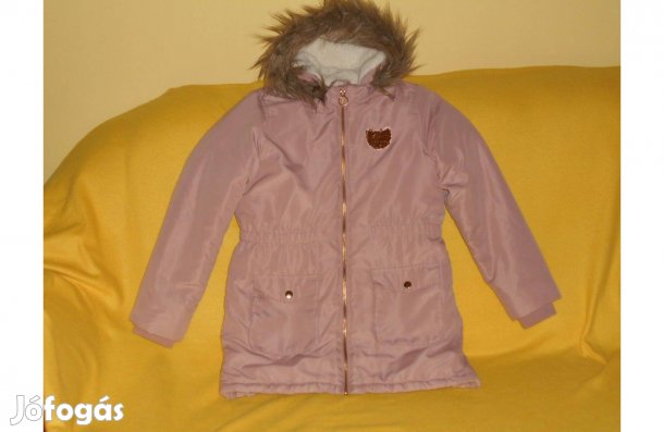 Kislány téli dzseki, kabát. Bundás bélés, szőrmés, cicás. 12 év, 158-