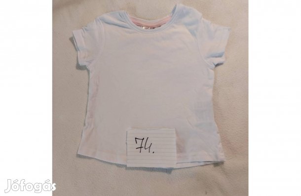 Kislány trikó, fehér színű, oldalt patentos (74-es)