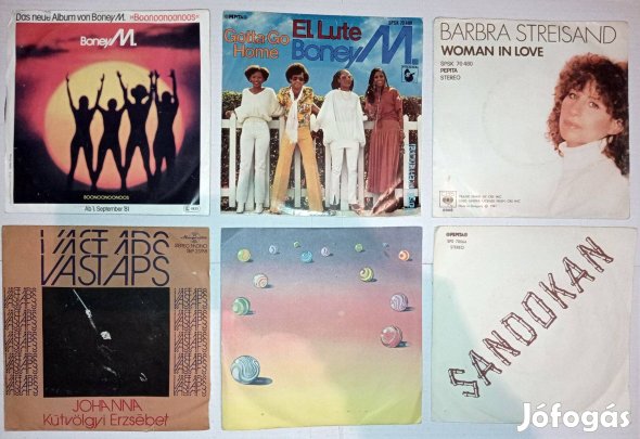 Kislemez-pakk (36 db, pl. Boneym., Barbra Streisand, Korál, Korda)