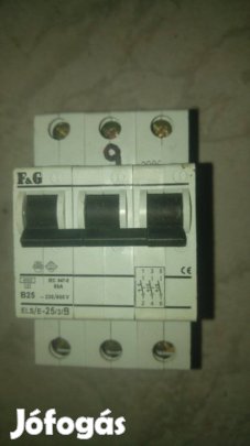 Kismegszakító 3 pólusú F&G IEC 947-2, B25