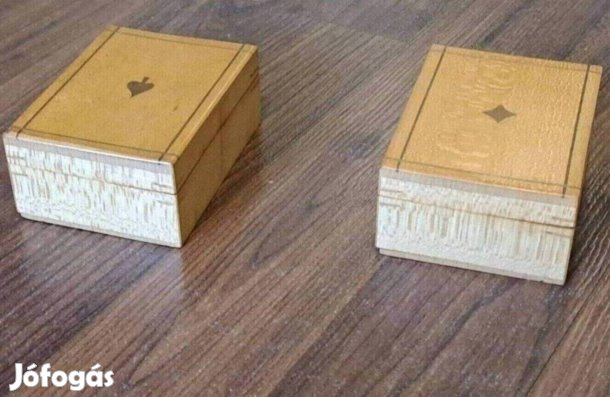 Kisméretű intarziás kártyádobozok