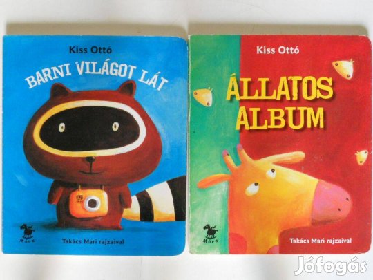 Kiss Ottó - Állatos album Barni világot lát gyerekkönyv 2db