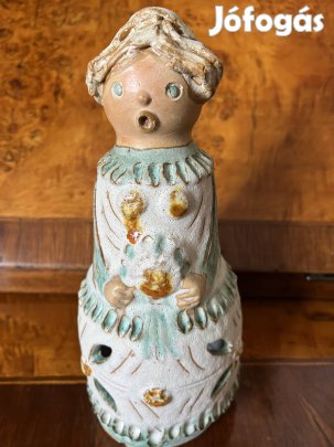 Kiss Roóz Ilona , híres magyar keramikus Edes figuralis szobor 