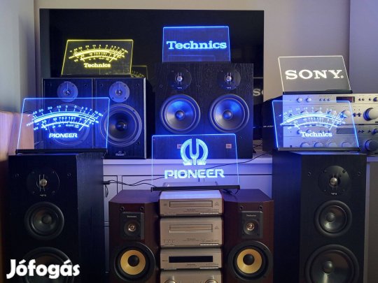 Kitámasztható Technics, Pioneer feliratú világító plexi eladó