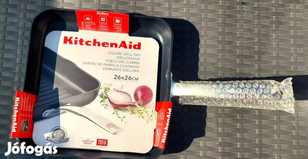 Kitchen Aid Square Grill Pan 26x26cm új grill serpenyő