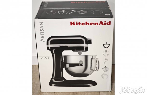 Kitchenaid Artisan 6,6l emelőkaros robotgép - dagasztó fekete
