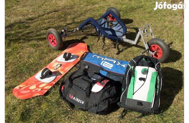 Kite buggy kitesurf wakeboard 3 darab kiteszörf paplan ernyő 4 kötél