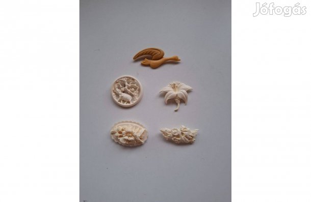 Kitűző madár virág elefánt 5-7 cm darabár