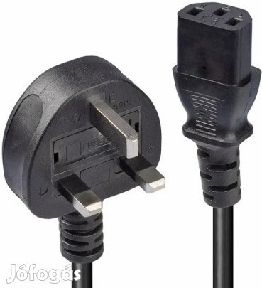 Kiváló, újszerű 230V tápkábel UK 1.50 m INTEC PC