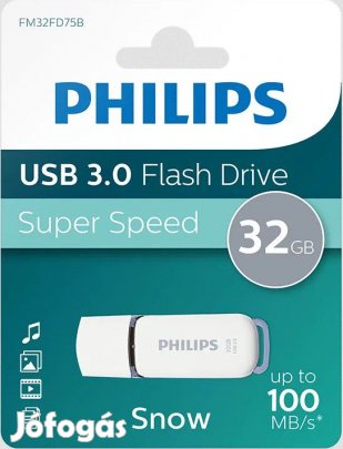 Kiváló, újszerű 32 GB USB 3.0 pendrive Philips Snow INTEC PC