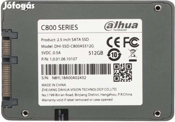 Kiváló, újszerű 512 GB SATA SSD Dahua INTEC PC