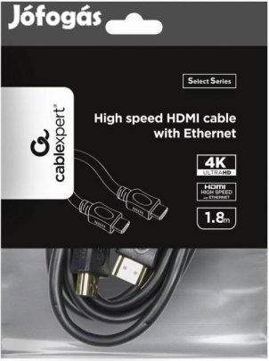 Kiváló, újszerű HDMI 2.0 kábel 1.8 m Cablexpert INTEC PC