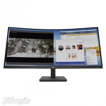 Kiváló, újszerű HP M34d WQHD Curved Monitor;;3440x1440, 3500:1,