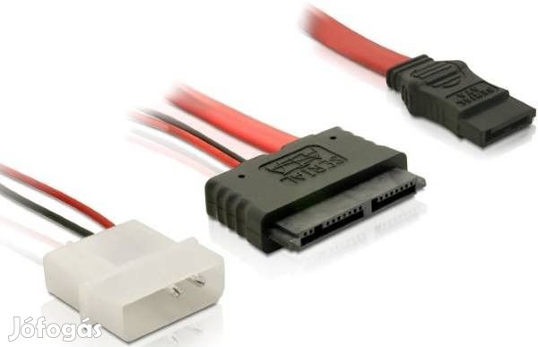 Kiváló, újszerű Micro SATA / SATA+ 2 PIN molex kábel 30 cm Delock
