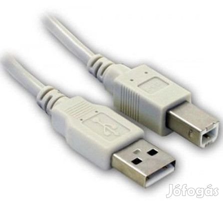 Kiváló, újszerű USB 2.0 A-B kábel 3.0 m Wiretek INTEC PC