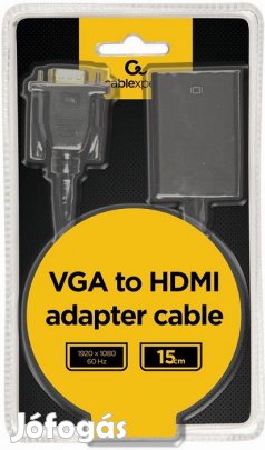 Kiváló, újszerű VGA-HDMI átalakító kábel 15 cm Cablexpert INTEC PC