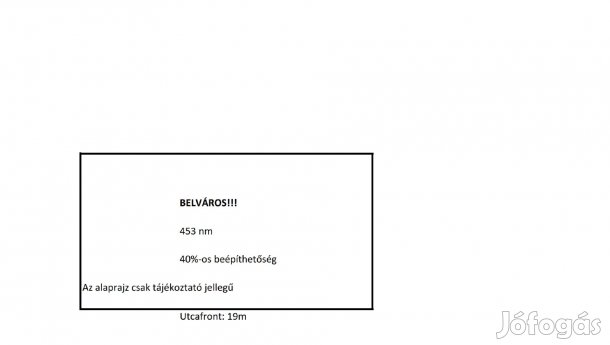 Kiváló adottságú telek ikerháznak is Debrecen belvárosában