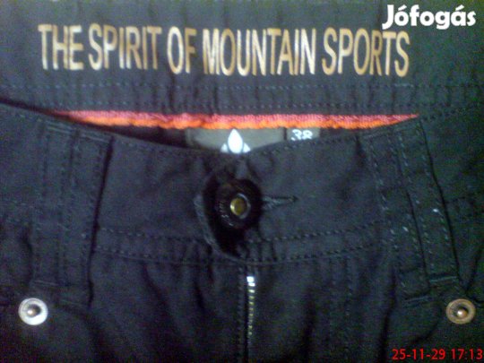 Kiváló állapotú Vaude férfi, fekete színű technikai nadrág eladó