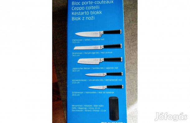 Kiváló minőségű eltartó német nemesacél(Solingen) Kés készlet blokkal