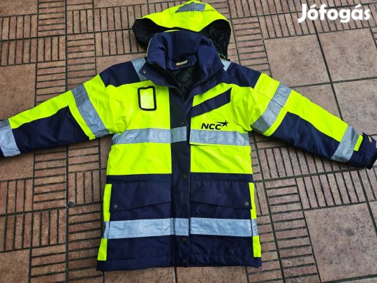 Kivehető bélésű munkás kabát láthatósági munkáskabát S új