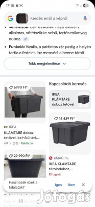 Klämtare , ikea extra erős tároló doboz, új eladó Margit hídnál átveh