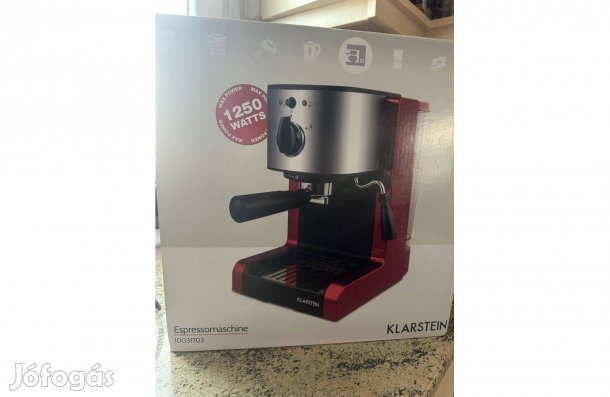 Klarstein eszpresszó kávégép 1250W stílusos burgundy színben