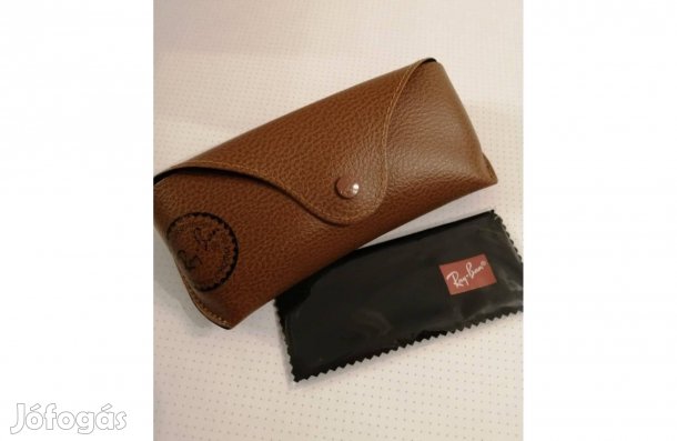 Klasszikus Ray-Ban barna patentos szemüvegtok törlőkendővel eladó!