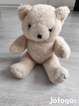 Klasszikus Teddy maci, kezét-lábát mozgatni tudó plüss mackó
