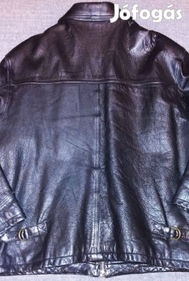 Klasszikus fekete marhabőr kabát