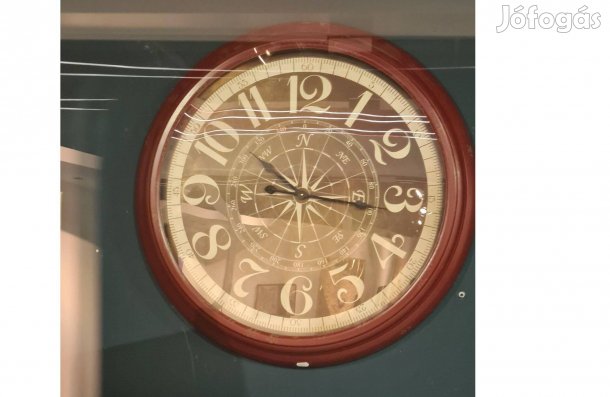 Klasszikus fém falióra iránytűs számlappal nagy méretű 93 cm