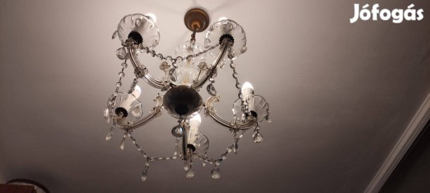 Klasszikus kristály csillár nagyon szép állapotban Vácon