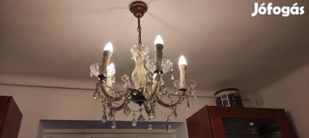 Klasszikus kristály csillár nagyon szép állapotban Vácon